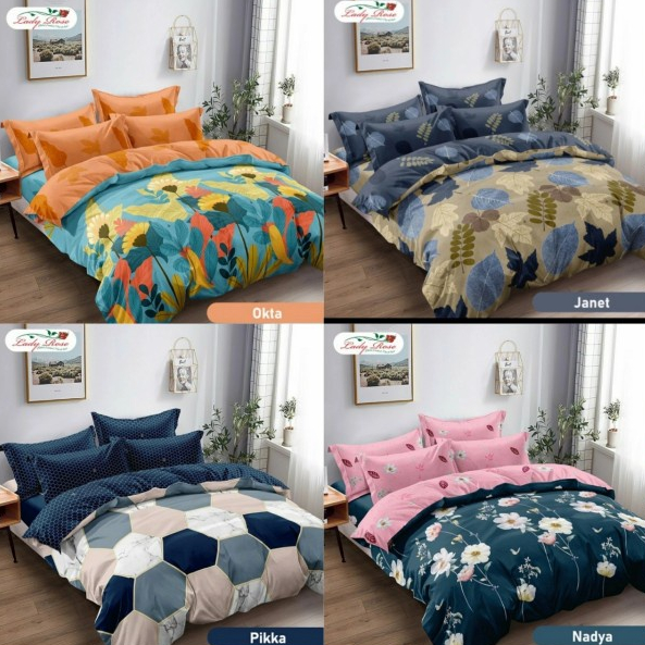 BEDCOVER LADY ROSE 180 X 200 SPREI RUMBAI