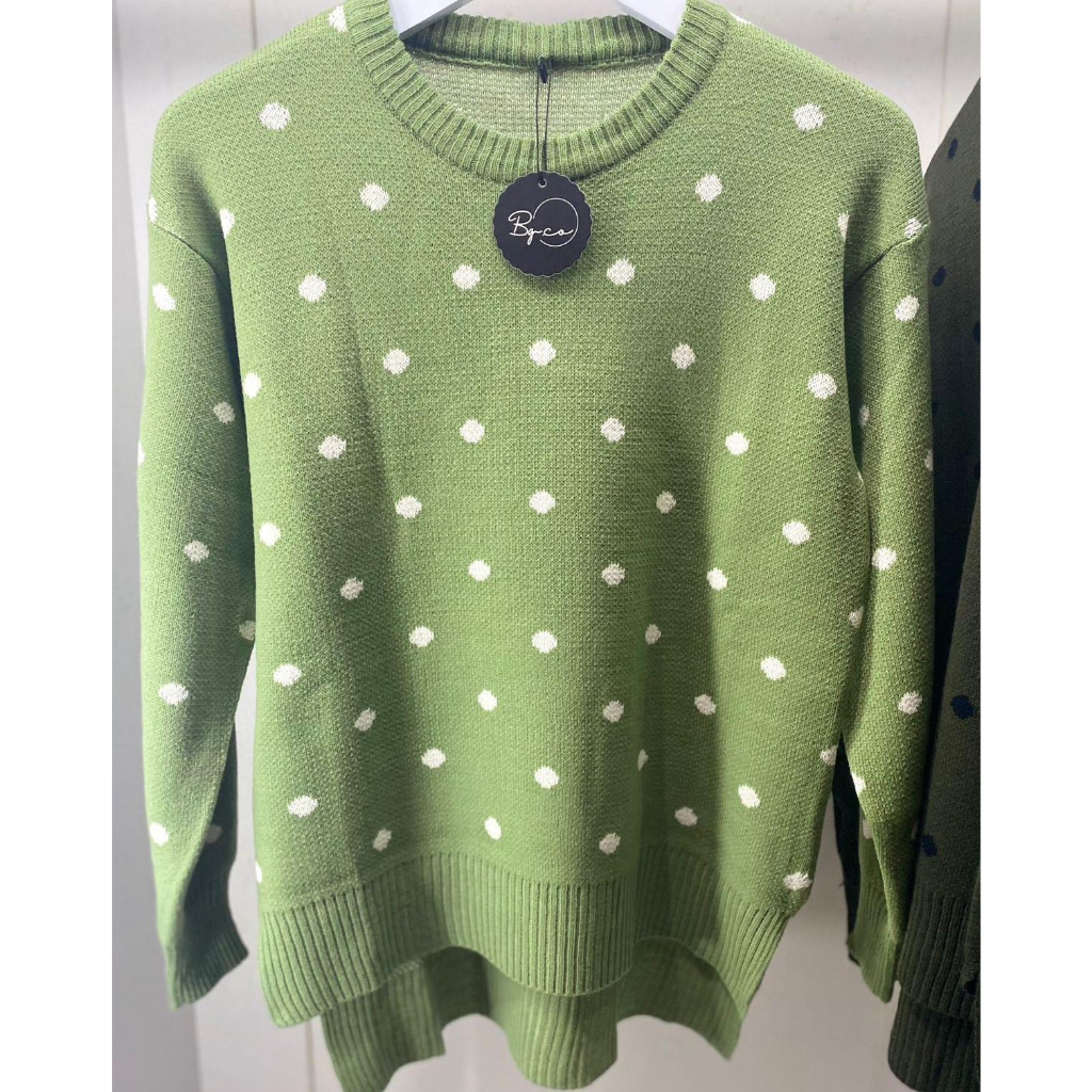 Polka Sweater Rajut