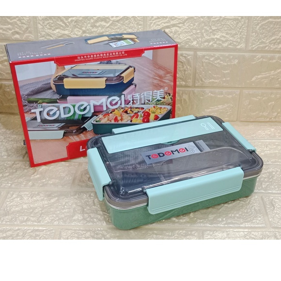 LUNCH BOX TEDEMEI STAINLESS 300 1100ML 3 SEKAT (6592)