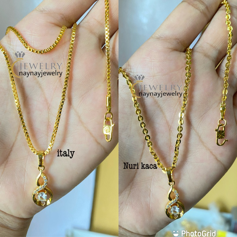 Kalung Koin warna 24k / uk 45 cm