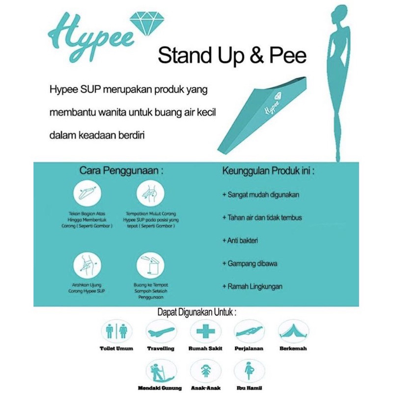 Hypee Stand Up Pee isi 5 Pcs Corong Pipis