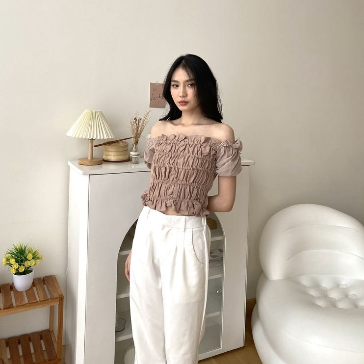 Rendall Ruffle Top - Casual Blouse - Atasan Korean Wanita