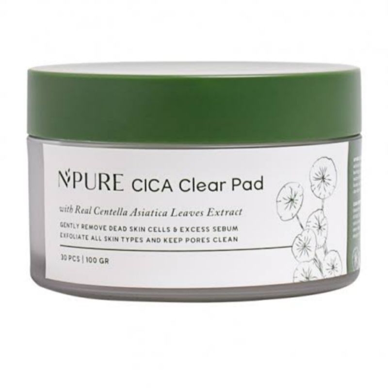 NPURE CICA CLEAR PAD JAR EKSFOLIASI KULIT WAJAH BPOM