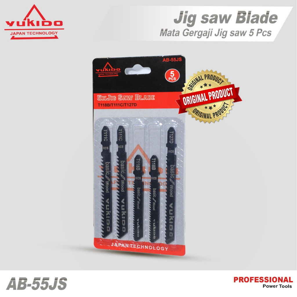 Promo !!!!Mata Jigsaw Gergaji Kayu Yukido ori T111C / Mata Mesin Jigsaw Yukido  5pcs