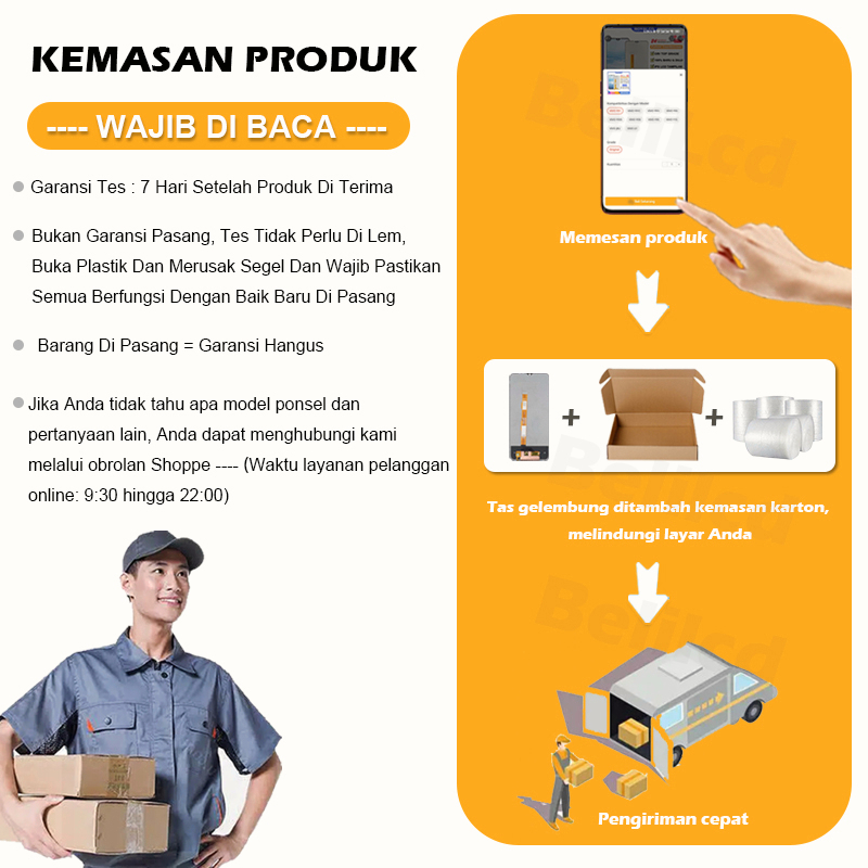 LCD VIVO Y71 Y73 Y71A / 1724 Touchscreen ORI Fullset Touch Screen Bagian Digitizer Layar Sentuh Versi Tinggi