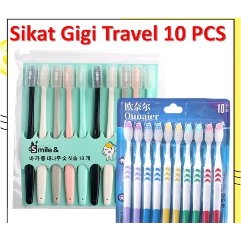 1 Set 10 pcs Sikat Gigi Dewasa / Anak-anak soft wool