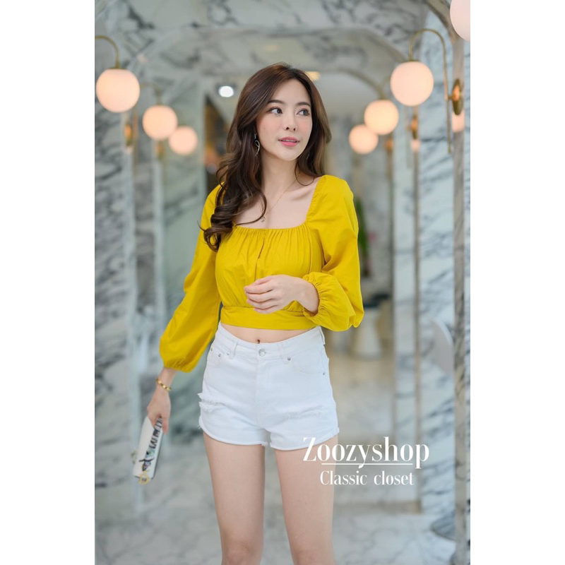 ATASAN ZOOZY MODEL CROP MODEL TALI BELAKANG BLOUSE ZOOZY BANGKOK (BJZY433)