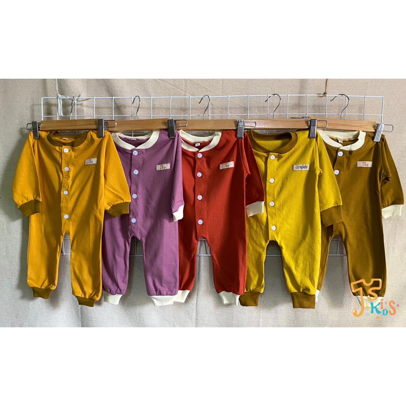 JISA Kids - Bodysuit / Jumper Baby Unisex Panjang | 0-6 Bulan | Bayi Cewe Cowo