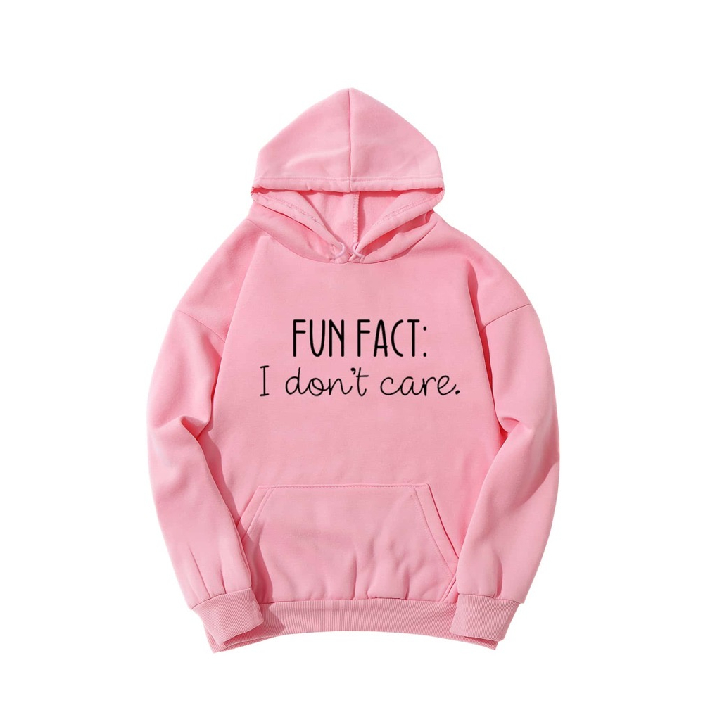 Jumper Hoodie FUN FACT I Dont care  II  Sweater Hoodie Trendy II Sweter Oblong Topi Size M - XL ( Pria &amp; Wanita / Anak &amp; Dewasa )