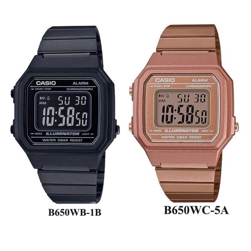 Casio Original B650WB-1B / B-650WB-1B Jam Tangan Pria Stainless Hitam ORIGINAL GARANSI RESMI