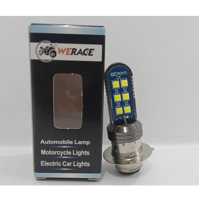 LAMPU DEPAN (HEADLAMP) LED H6 / KAKI 1 12 MATA MODEL PIPIH [WERACE]