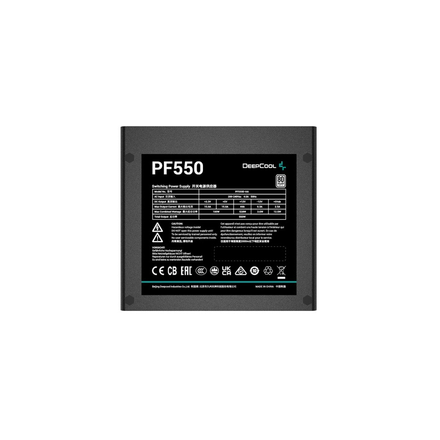 PSU DEEPCOOL PF550 500W 80+ FLAT CABLE