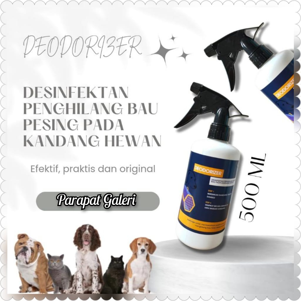 Deoderizer penghilang bau pesing dan bakteri kandang kucing / anjing isi 500ml