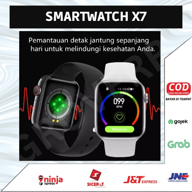 SmartWatch Smart Watch X7 Jam Tangan Pintar Sport Fitness Digital Bluetooth Layar Sentuh touch screen touchscreen Pria Wanita Anti Air Waterproof Tahan Air Dengan Pedometer Heart Rate Monitor pengukur detak jantung penghitung langkah dan kalori olahraga