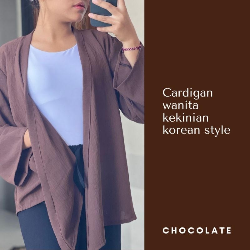 Cardigan Airflow Wanita Kekinian Korean Style