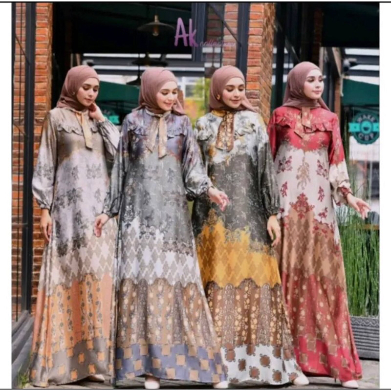 GAMIS LAMUSIA MAXMARA SILK.2 | DRESS MUSLIMAH KONDANGAN LEBARAN HAJATAN GLAMOUR MEWAH DRESS MODIS MO