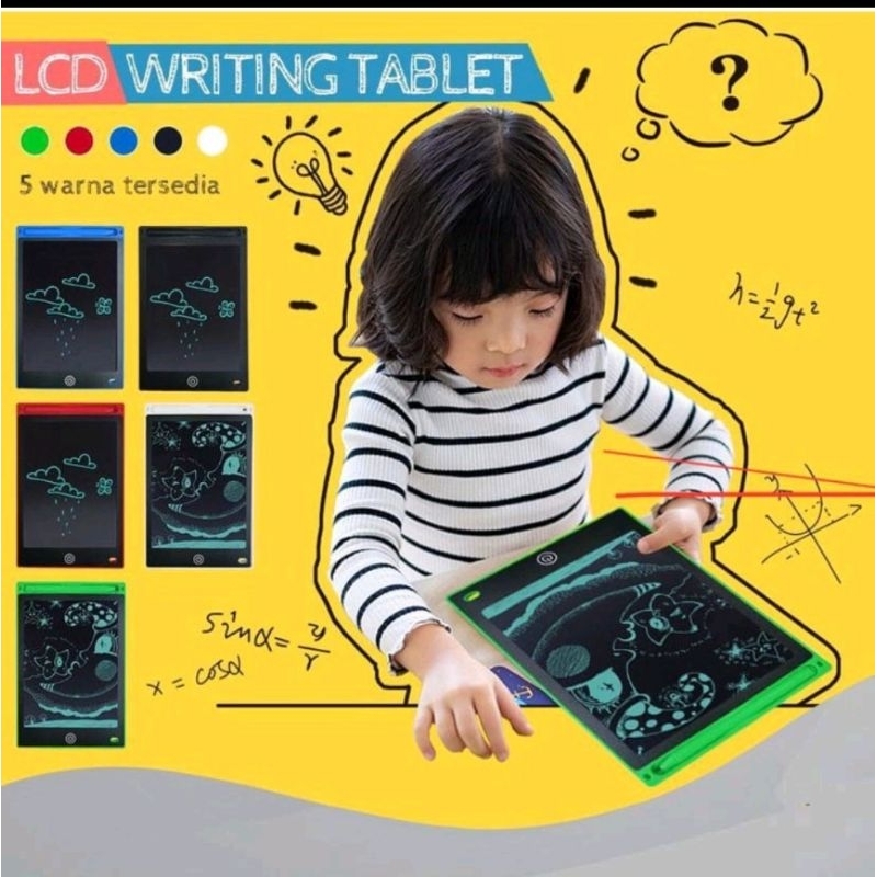 LCD WRITING TABLET 8,5 INCH / DRAWING PAD / PAPAN TULIS ANAK DEWASA DIGITAL