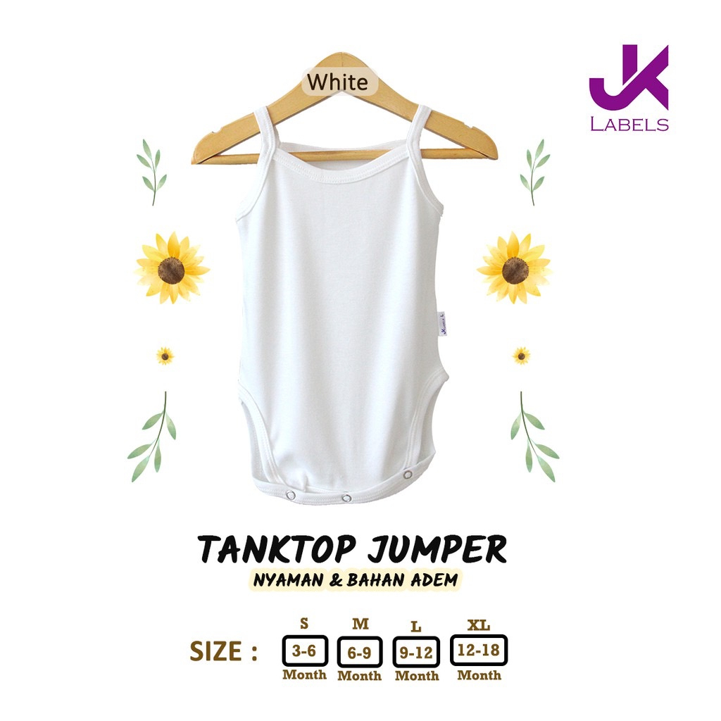JK LABELS Tanktop Jumper Girl Warna 3-18 Bulan/ Tanktop Jumper Warna