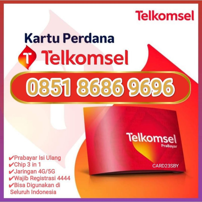 NOMOR CANTIK TELKOMSEL 4G/5G KARTU SIMPATI SERI 0851 NAIK CANTIK