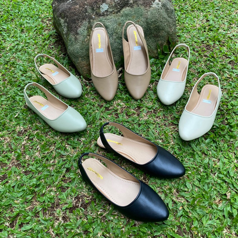 Sepatu wanita Flat Shoes Mules Sol Karet Non Slip AP-05