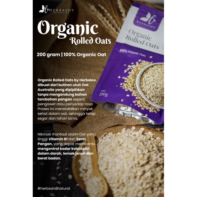 

ORGANIC ROLLED OAT BY HERBALOV