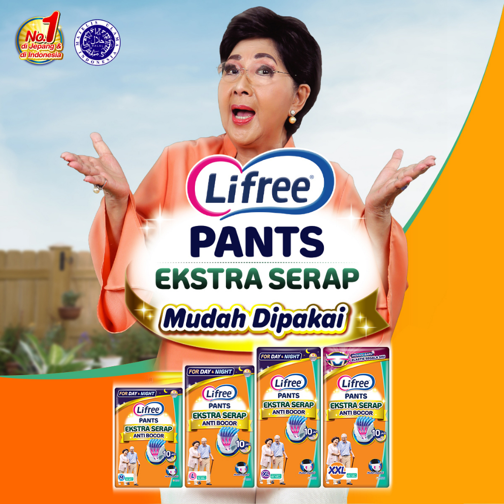 Lifree Popok Dewasa Celana Ekstra Serap - XXL 10 - 2 Packs