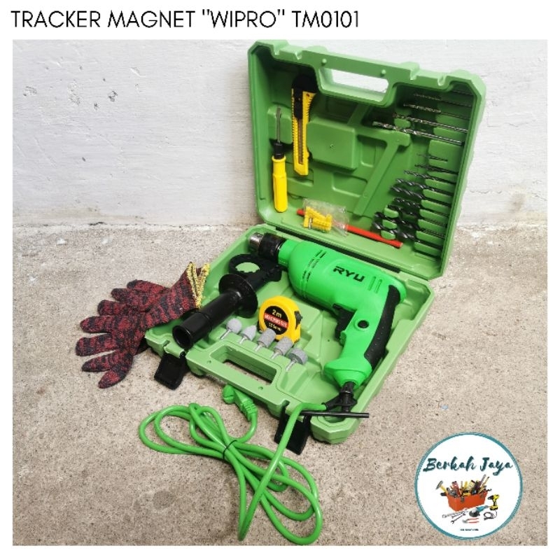 RYU RIR 13-1REB Mesin Bor Impact drill listrik / bor Besi / kayu / beton | 13mm Set 27 Pcs Koper | V