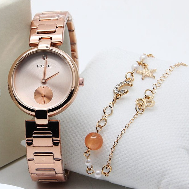 BEST SELLER JAM TANGAN WANITA FS A85 TALI RANTAI DETIK BAWAH AKTIF DM 3.3 FREE GELANG BOX &amp; BATERAI || JAM TANGAN FASHION WANITA JAM TANGAN CEWEK MURAH