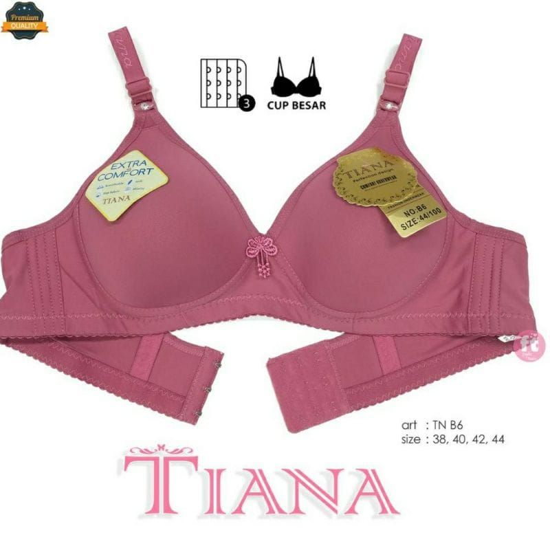 Bra Import Tianaa B6 Bra Wanita Cup Besar Bahan Lembut Dan Nyaman Tanpa Kawat Kait 3 Bayar diTempat COD