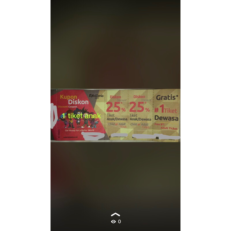 TIKET KIDZANIA DEWASA+2 VOUCHER DISKON 25%