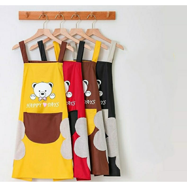 Celemek Masak Apron Anti Air Minyak KARAKTER bisa Lap Tangan