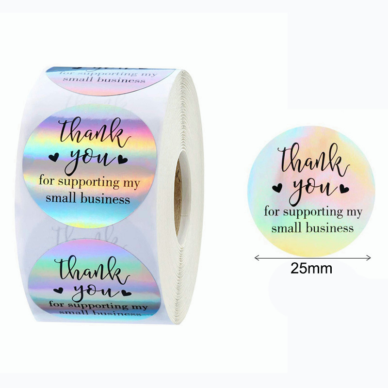 

COD❤️500 Pcs 1 Roll Stiker Terima Kasih Sticker Label Thank You Promo- cl