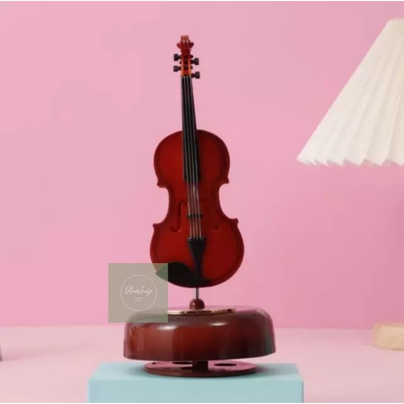 Musik Box Kotak Musik Model Violin Guitar