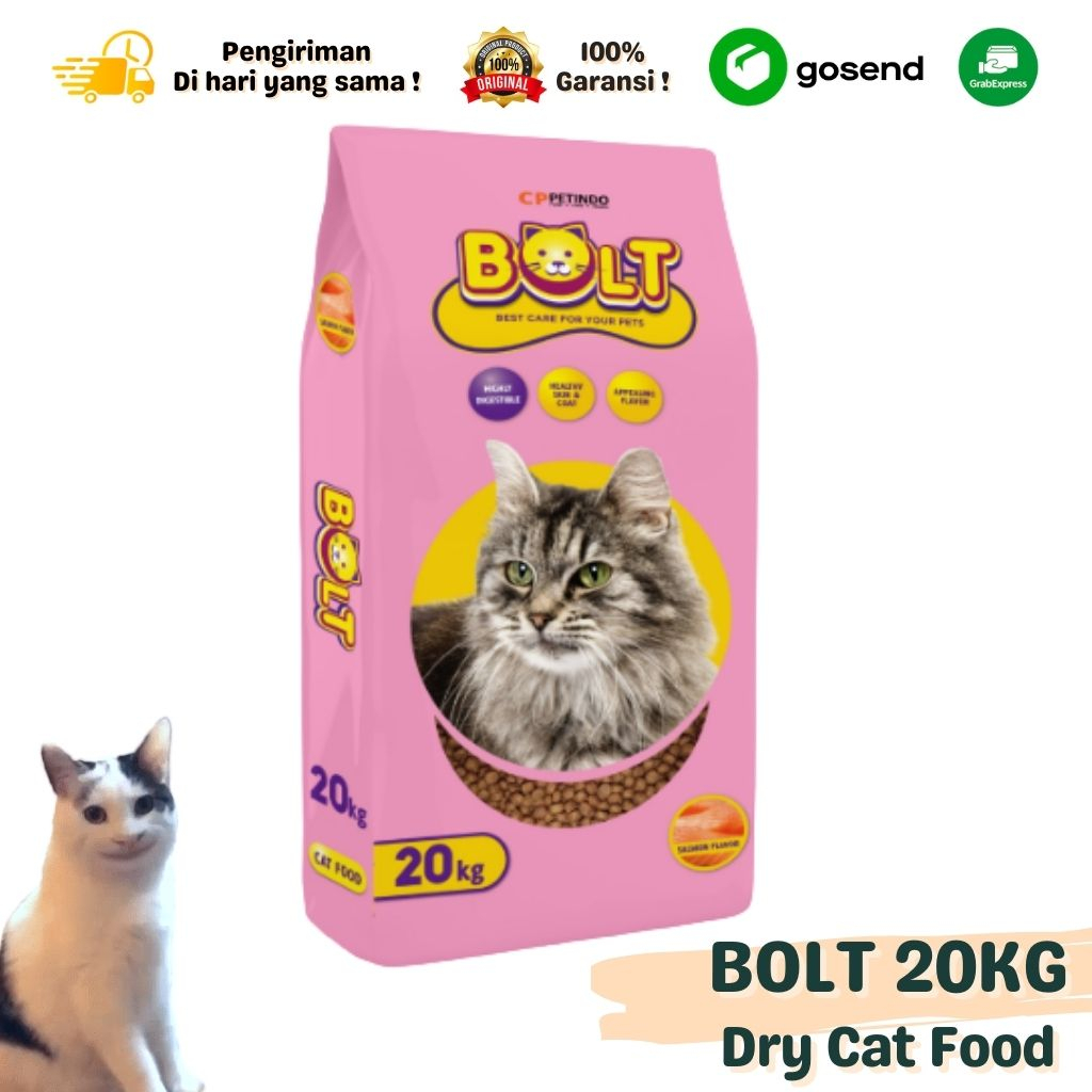 Makanan Kering Dry Cat Food BOLT 20 KG Murah