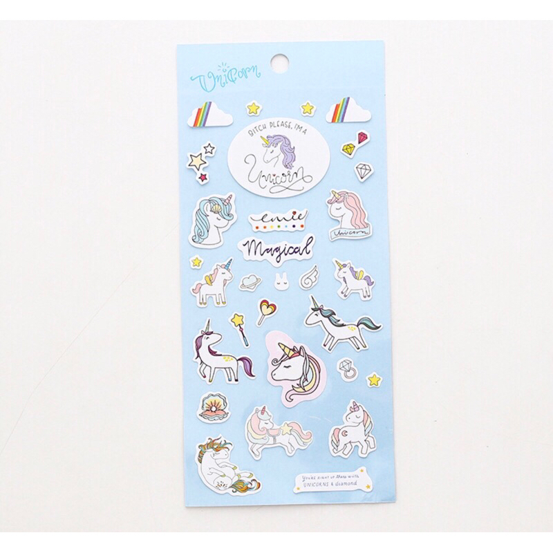 

Stiker Kertas unicorn