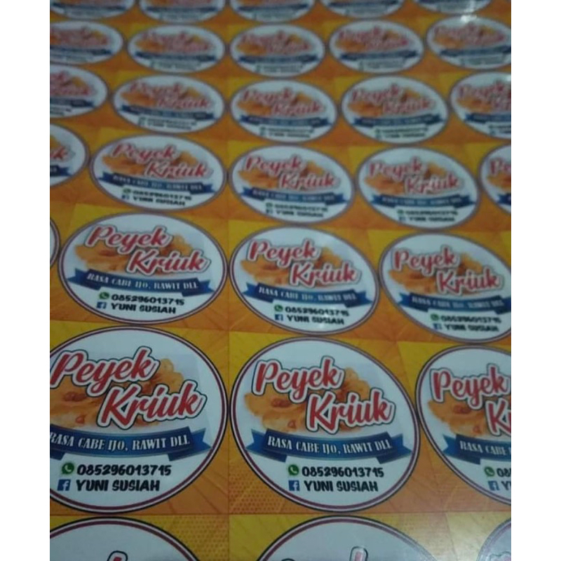 STIKER &amp; LABEL MURAH BISA CUSTOM (CETAK SAJA)