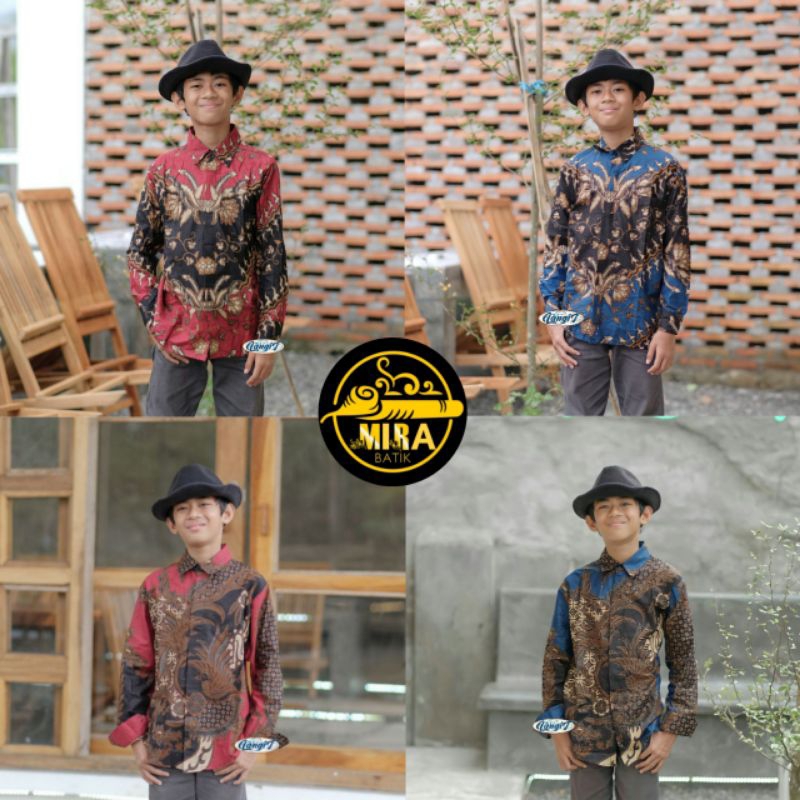 KEMEJA BATIK ANAK LENGAN PANJANG COWOK / BAJU BATIK ANAK COWOK / BATIK ANAK LAKI LAKI Umur 1-12 Tahu