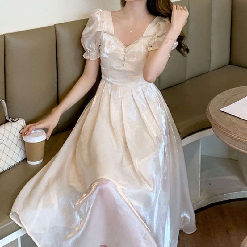 French Super Fairy Bubble Sleeve Dress M308