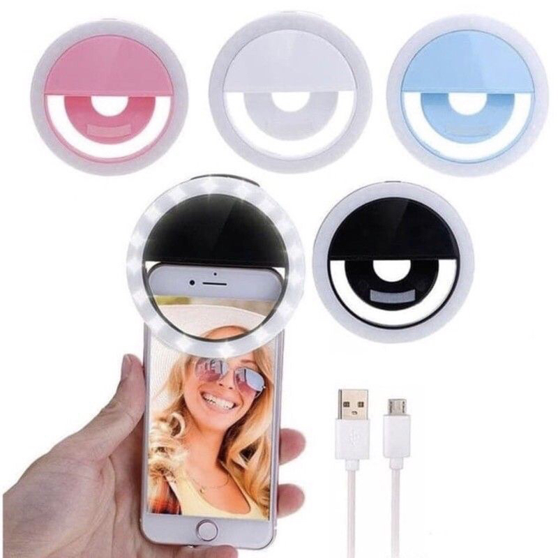 Lampu Bulat Ring Light Led Mini Selfie Untuk Camera HP Flash Charm