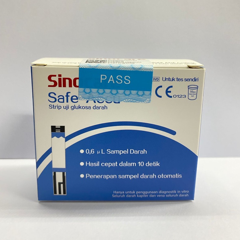 Sinocare Strip Gula Darah Sinoheart Safe-Accu /Strip Glukosa Safe Accu