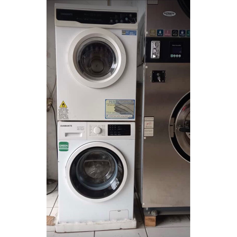 paket mesin cuci dan pengering laundry DIAMANTE