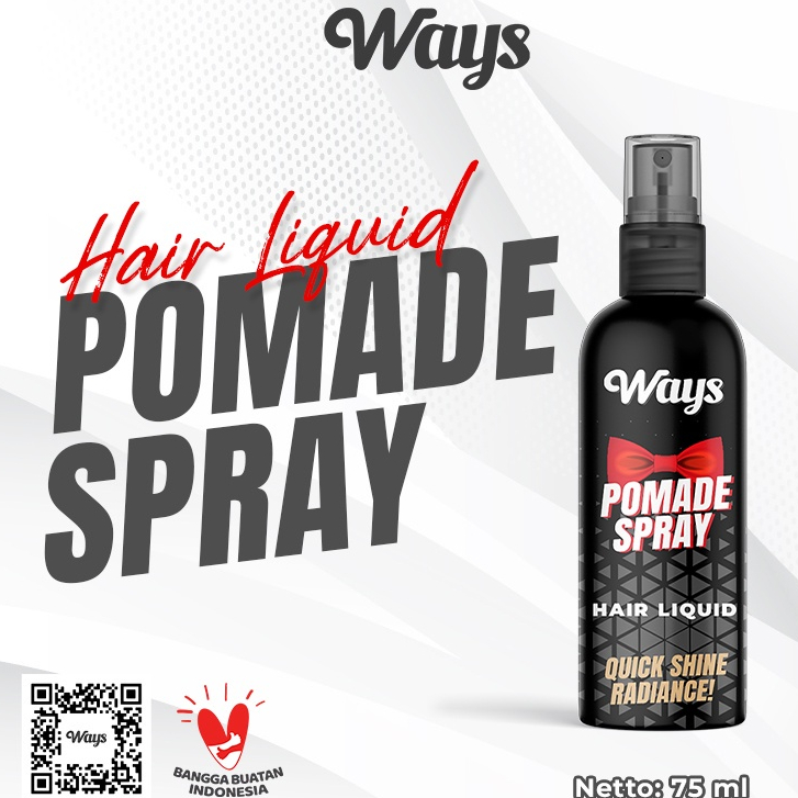 [A044] WAYS Pomade Spray / Pomade Cair / Pomade Semprot / Minyak Rambut / Pomade Hair Liquid - 75 ml