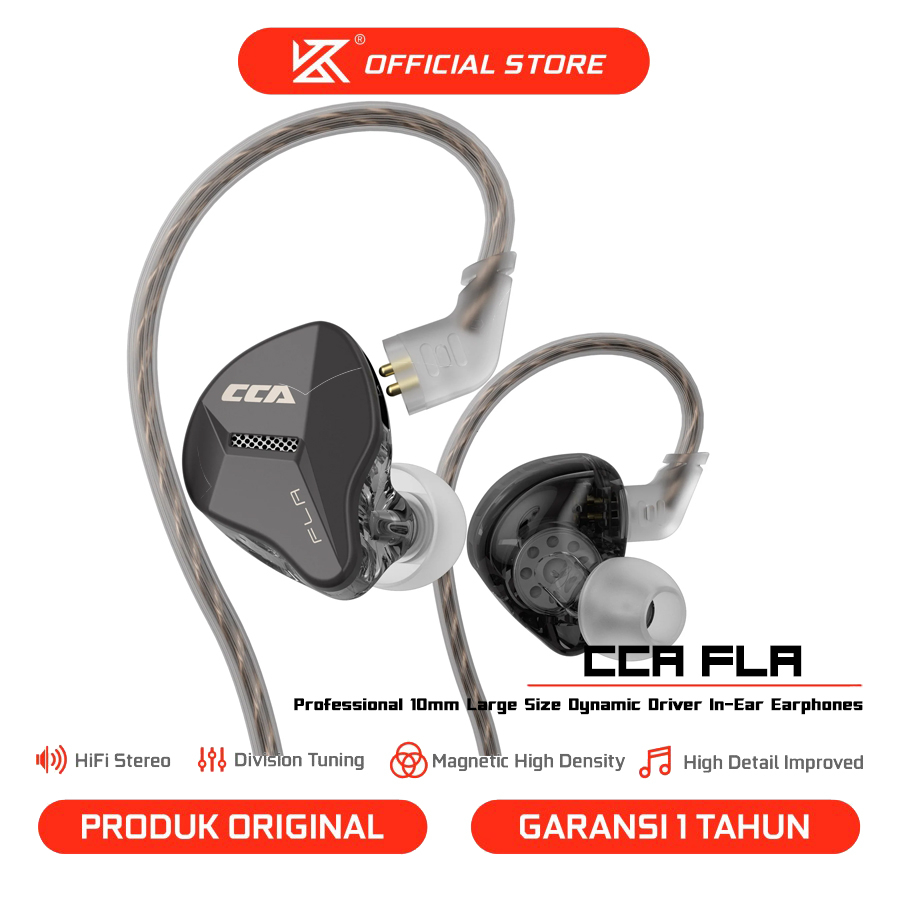 [KZ Official Store] CCA FLA with Mic In Ear Monitor Earphone Earbuds