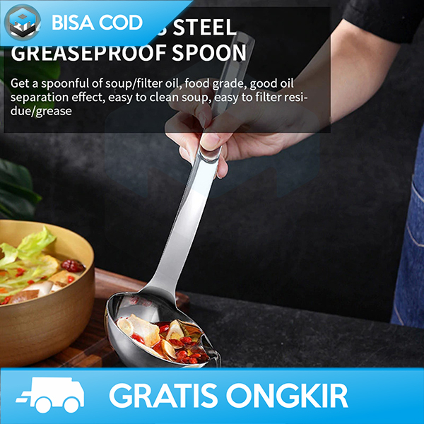 CENTONG SAYUR STAINLESS STEEL SENDOK SUP GAGANG ERGONOMIS SPOON SOUP