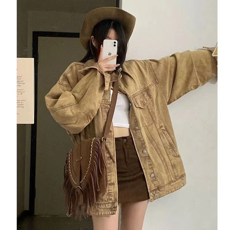 [ Big Size Up To 5L ] Oversize Khaki Jacket Unisex 307 Jeans Import Premium