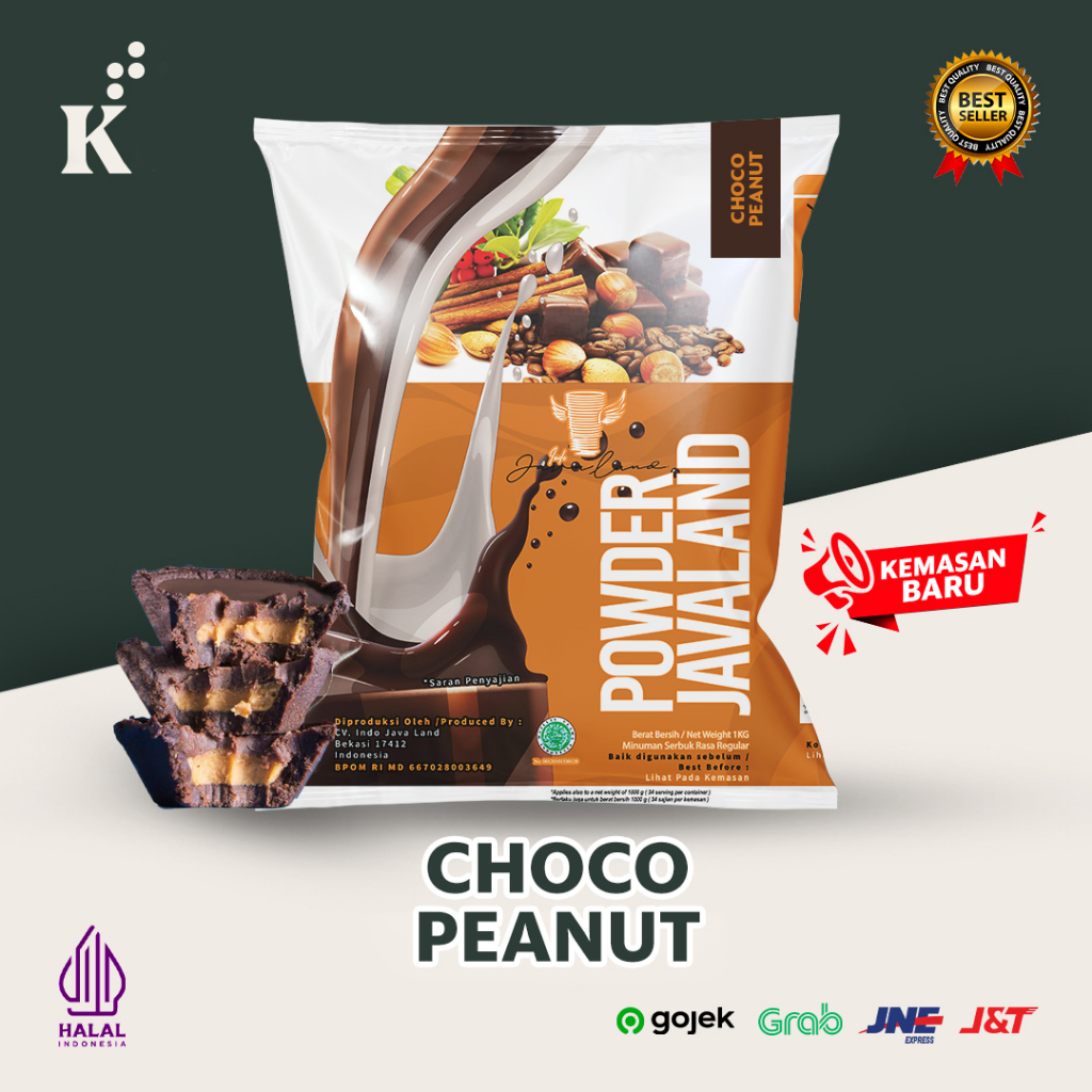 Bubuk Minuman Bubble Powder Drink Choco Peanut ORIGINAL Javaland 1kg