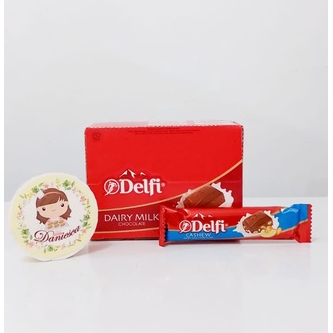 

.1 kotak isi 15 coklat Delfi Dairy Milk 25gr Milk Chocolate, Almond, Cashew, Fruit & Nut ( ds bgr )