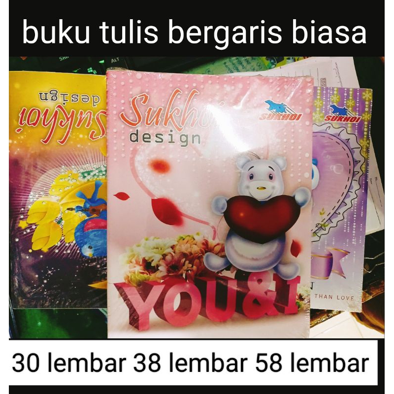 BUKU TULIS BERGARIS SIZE KUARTO/30 LEMBAR/38 LEMBAR/58LEMBAR 1PAK 10BUKU