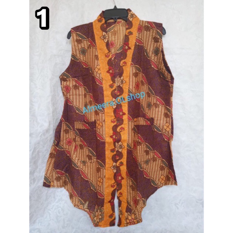 vest batik outer pendek