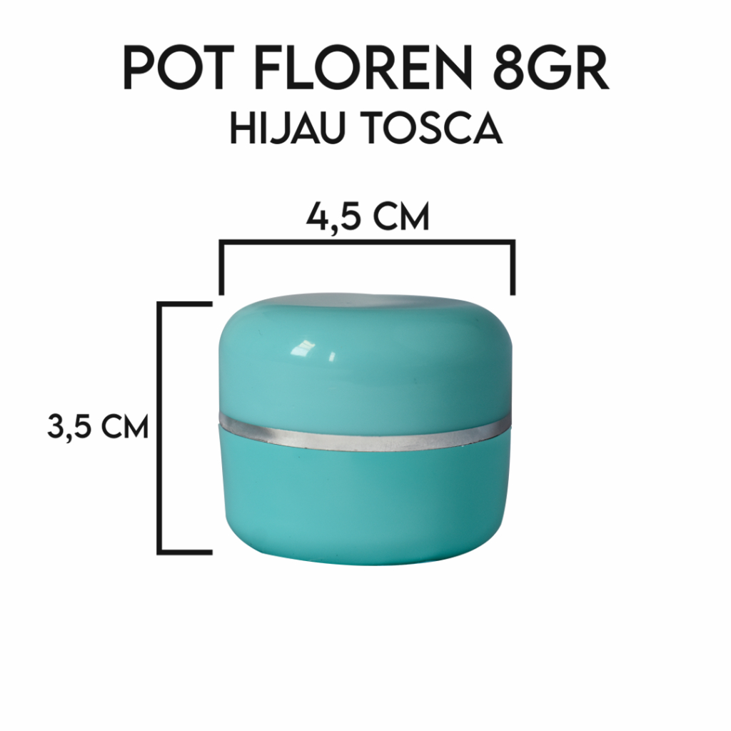 Pot Kosmetik Krim Florenz 10 Gr Hijau Melon/ Hijau Tosca | Pot Krim